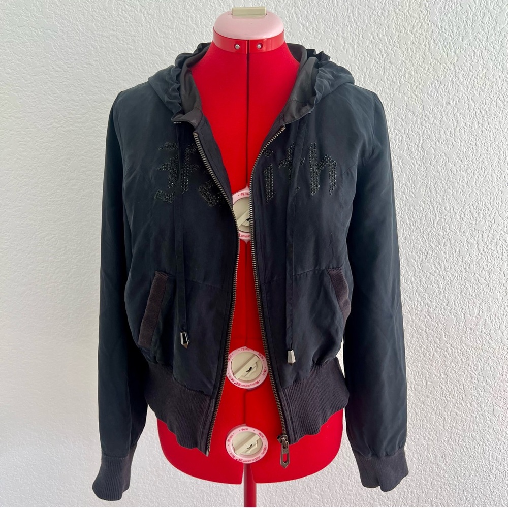 Faith Connexion Black Jacket Full Zip Hoodie Medium